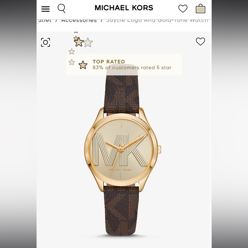 Michael Kors Jaycie Logo and Gold-Tone Watch